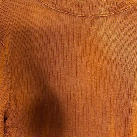 Everlane womens super soft zip polo long sleeve collared ribbed minimalist L - Picture 2 of 9